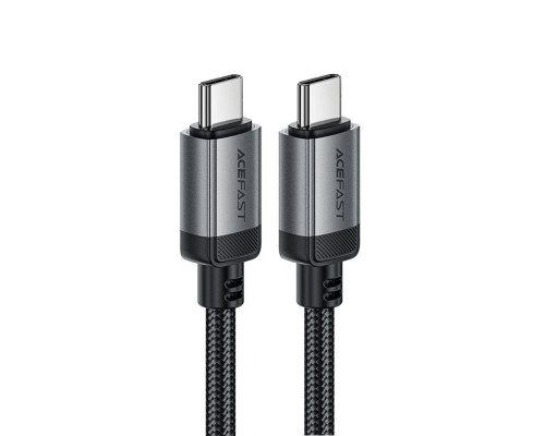 Кабель ACEFAST C20-03 USB-C to USB-C aluminum alloy charging data cable Black (6974316283775)