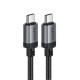 Кабель ACEFAST C20-03 USB-C to USB-C aluminum alloy charging data cable Black (6974316283775)