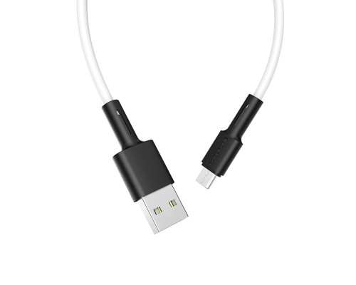Кабель BOROFONE BX31 Soft silicone charging data cable for Micro White (6931474710383)