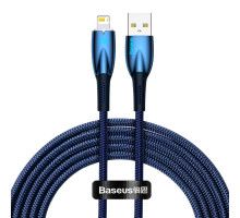 Кабель Baseus Glimmer Series Fast Charging Data Cable USB to iP 2.4A 2m Blue (CADH000303)