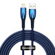 Кабель Baseus Glimmer Series Fast Charging Data Cable USB to iP 2.4A 2m Blue (CADH000303)