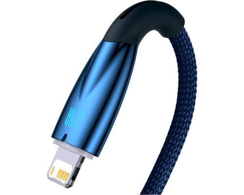 Кабель Baseus Glimmer Series Fast Charging Data Cable USB to iP 2.4A 2m Blue (CADH000303)