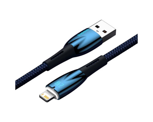 Кабель Baseus Glimmer Series Fast Charging Data Cable USB to iP 2.4A 2m Blue (CADH000303)