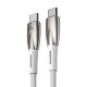 Кабель Baseus Glimmer Series Fast Charging Data Cable Type-C to Type-C 100W 2m White (CADH000802)