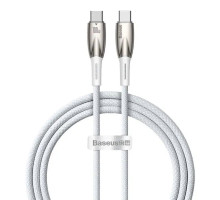 Кабель Baseus Glimmer Series Fast Charging Data Cable Type-C to Type-C 100W 2m White (CADH000802)