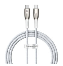 Кабель Baseus Glimmer Series Fast Charging Data Cable Type-C to Type-C 100W 2m White (CADH000802)