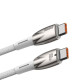 Кабель Baseus Glimmer Series Fast Charging Data Cable Type-C to Type-C 100W 2m White (CADH000802)