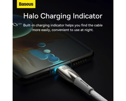 Кабель Baseus Glimmer Series Fast Charging Data Cable Type-C to Type-C 100W 2m White (CADH000802)