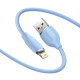 Кабель Baseus Jelly Liquid Silica Gel Fast Charging Data Cable USB to iP 2.4A 2m Blue (CAGD000103)