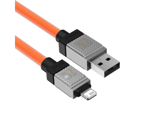 Кабель Baseus CoolPlay Series Fast Charging Cable USB to iP 2.4A 1m Orange (CAKW000407)