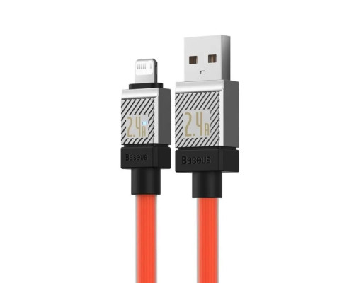 Кабель Baseus CoolPlay Series Fast Charging Cable USB to iP 2.4A 1m Orange (CAKW000407)