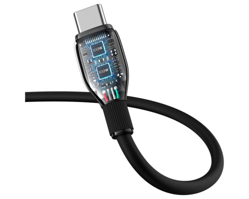 Кабель Baseus Pudding Series Fast Charging Cable Type-C to Type-C 100W 1.2m Cluster Black (P10355702111-00)