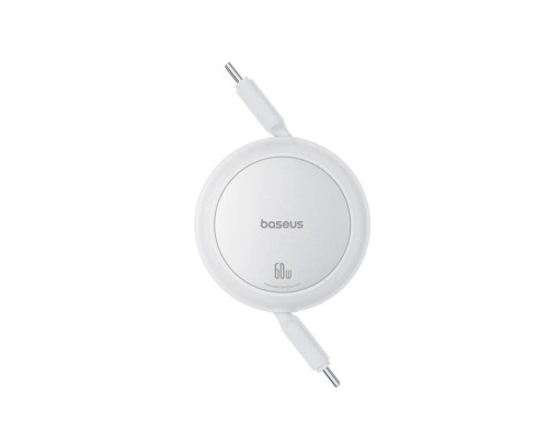 Кабель Baseus Free2Pull Mini Charging Cable USB-C to USB-C 60W 1m Moon White (P10364500211-01)