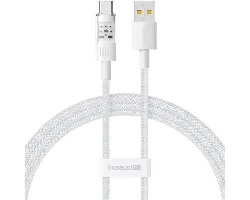 Кабель Baseus Gem Fast-Charging Data Cable USB to USB-C 100W 2m Moon White (P10373002211-01)