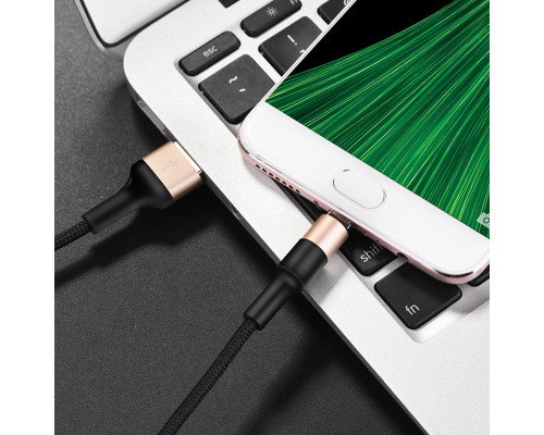 Кабель HOCO X26 Xpress charging data cable for Micro Black＆Gold (6957531080213)