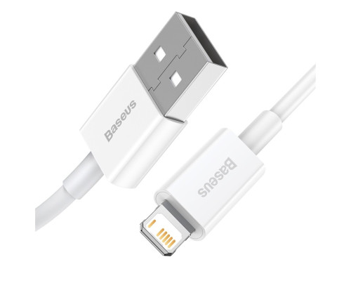 Кабель Baseus Superior Series Fast Charging Data Cable USB to iP 2.4A 0.25m White (CALYS-02)