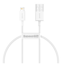 Кабель Baseus Superior Series Fast Charging Data Cable USB to iP 2.4A 0.25m White (CALYS-02)
