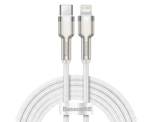 Кабель Baseus Cafule Series Metal Data Cable Type-C to iP PD 20W 2m White (CATLJK-B02)