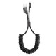 Кабель Baseus Fish eye Spring Data Cable Lightning 1m Black (CALSR-01)