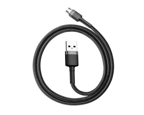 Кабель Baseus Cafule Cable USB For Micro 2.4A 1m Gray+Black (CAMKLF-BG1)