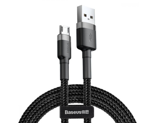 Кабель Baseus Cafule Cable USB For Micro 2.4A 1m Gray+Black (CAMKLF-BG1)