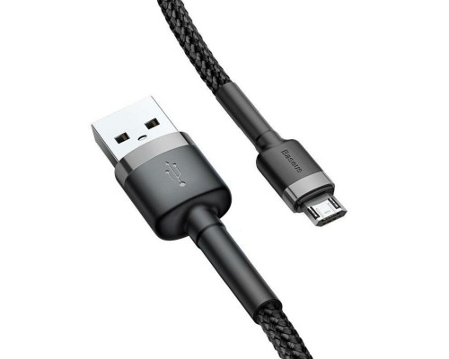 Кабель Baseus Cafule Cable USB For Micro 2.4A 1m Gray+Black (CAMKLF-BG1)