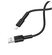 Кабель BOROFONE BX31 USB to iP 2.4A, 1m, silicone, TPE connectors, Black (BX31LB)