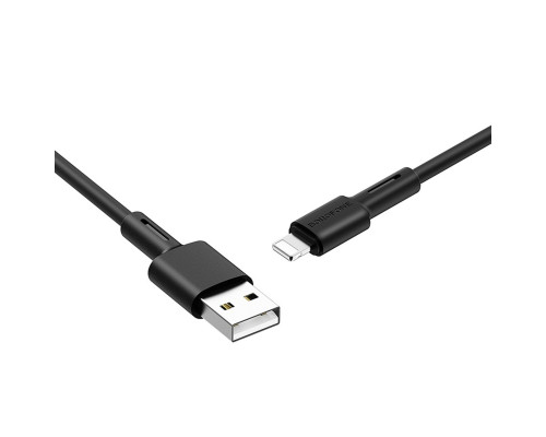 Кабель BOROFONE BX31 USB to iP 2.4A, 1m, silicone, TPE connectors, Black (BX31LB)