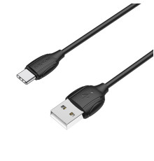 Кабель BOROFONE BX19 USB to Type-C 3A, 1m, PVC, TPE connectors, Black (BX19CB)