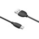 Кабель BOROFONE BX19 USB to Type-C 3A, 1m, PVC, TPE connectors, Black (BX19CB)