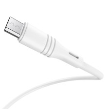 Кабель BOROFONE BX43 USB to Micro 2.4A, 1m, PVC, PVC connectors, White (BX43MW)