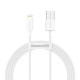 Кабель Baseus Superior Series Fast Charging Data Cable USB to iP 2.4A 1.5m White (CALYS-B02)