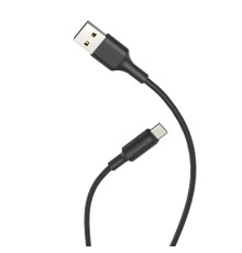 Кабель HOCO X25 USB to Type-C 2A, 1m, PVC, PVC connectors, Black (6957531080145)