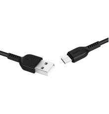 Кабель HOCO X20 USB to Type-C 3A, 1m, PVC, TPE connectors, Black (6957531068846)