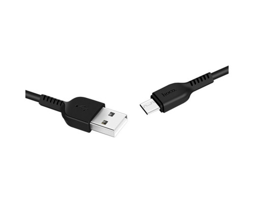 Кабель HOCO X20 USB to Type-C 3A, 1m, PVC, TPE connectors, Black (6957531068846)