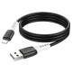 Кабель HOCO X82 USB to iP 2.4A, 1m, silicone, silicone connectors, Black (6931474768537)