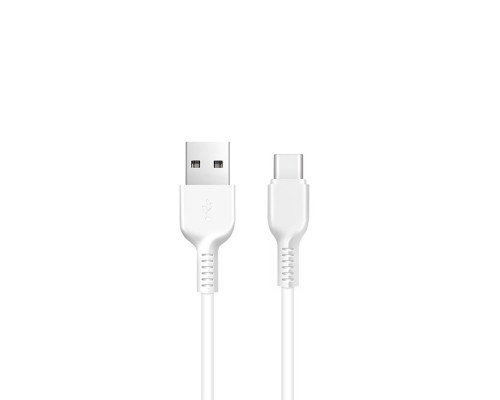 Кабель HOCO X20 USB to Type-C 2A, 3m, PVC, TPE connectors, White (6957531068976)