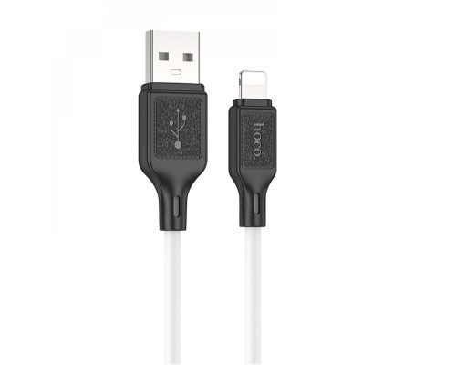 Кабель HOCO X90 Cool silicone charging data cable for iP White (6931474788412)
