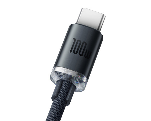 Кабель Baseus Crystal Shine Series Fast Charging Data Cable USB to Type-C 100W 2m Black (CAJY000501)