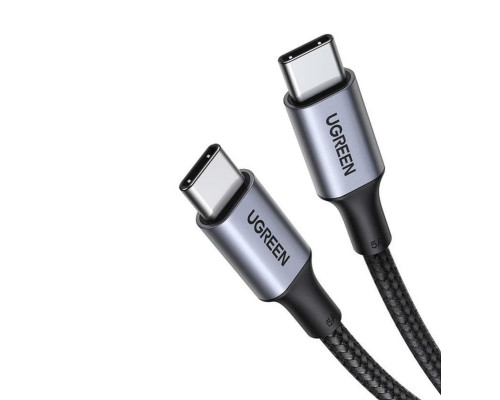 Кабель UGREEN US316 USB-C to USB-C 2.0 Cable 100W Alu Case with Braid 1.5m (Space Gray) (UGR-70428) (UGR-70428)