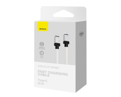 Кабель Baseus CoolPlay Series Fast Charging Cable Type-C to iP 20W 1m White (CAKW000002)