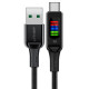 Кабель ACEFAST C7-04 USB to Type-C 3A, 1.2m, nylon, zinc connectors, LED, Black (6974316282785)