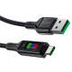 Кабель ACEFAST C7-04 USB to Type-C 3A, 1.2m, nylon, zinc connectors, LED, Black (6974316282785)