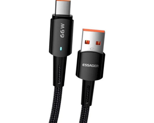 Кабель ESSAGER Sunset Type-C 6A USB charging and data Fully compatible cable 1m Black (EXCT-CG01)