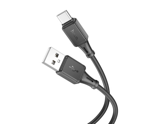 Кабель HOCO X101 Assistant silicone charging data cable Type-C Black (6942007604079)
