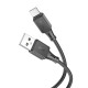 Кабель HOCO X101 Assistant silicone charging data cable Type-C Black (6942007604079)