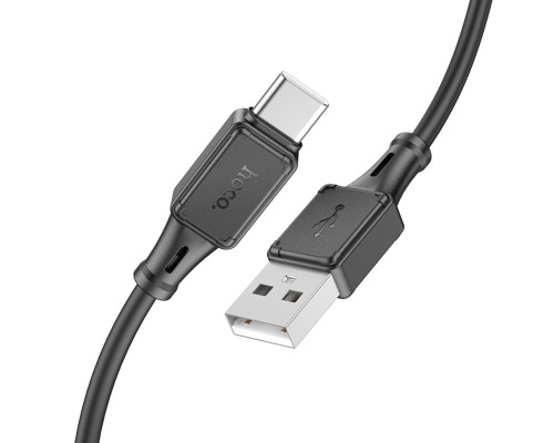 Кабель HOCO X101 Assistant silicone charging data cable Type-C Black (6942007604079)