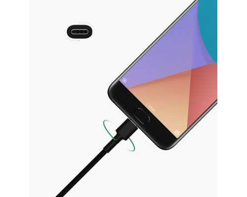 Кабель USB Type-C Xiaomi Mi Braided USB Type-C Cable 100cm Black (SJV4109GL)