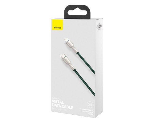 Кабель Baseus Cafule Series Metal Data Cable Type-C to iP PD 20W 1m Green (CATLJK-A06)