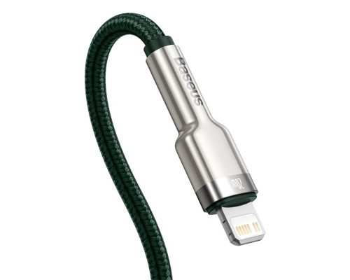 Кабель Baseus Cafule Series Metal Data Cable Type-C to iP PD 20W 1m Green (CATLJK-A06)
